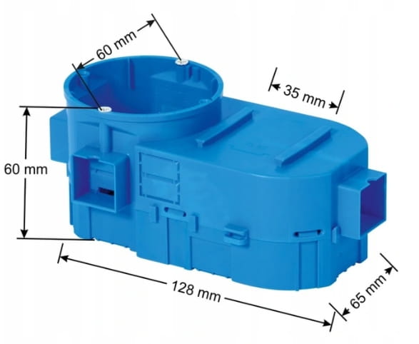 Puszka podtynkowa 60mm niebieska SE2x60 34117203